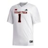 1 Texas Tech Red Raiders Replica Football Jersey - White, Limited Replica Fan Edition