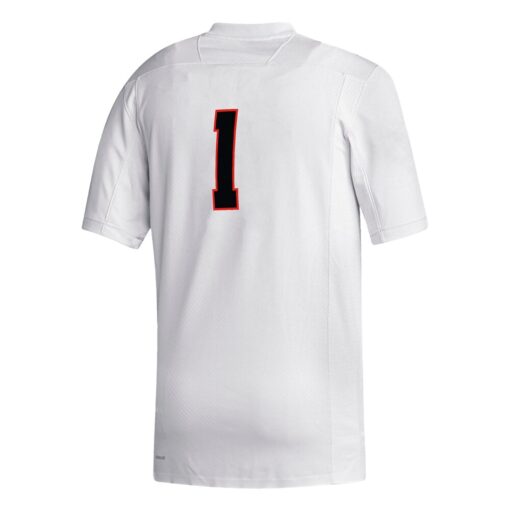 1 Texas Tech Red Raiders Replica Football Jersey – White, Limited Replica Fan Edition