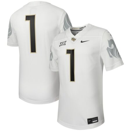 1 UCF Knights Nike Untouchable Football Replica Jersey – White, Limited Replica Fan Edition