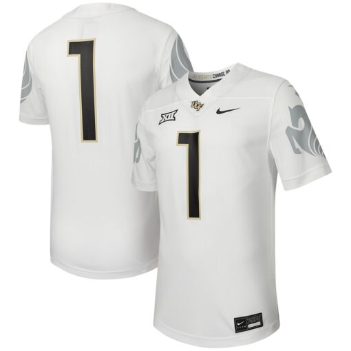 1 UCF Knights Nike Untouchable Football Replica Jersey – White, Limited Replica Fan Edition