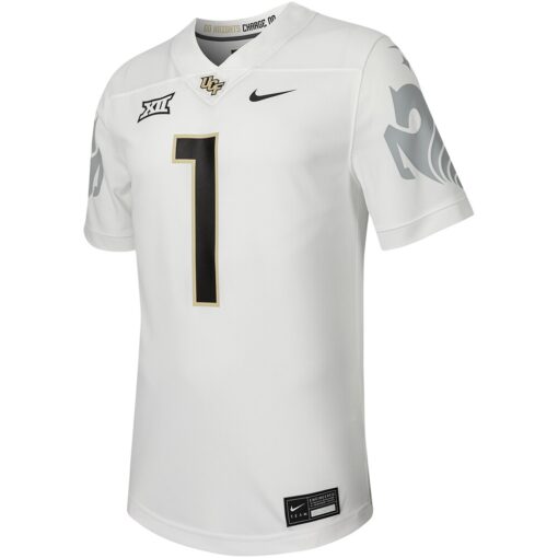 1 UCF Knights Nike Untouchable Football Replica Jersey – White, Limited Replica Fan Edition