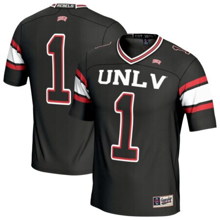 1 UNLV Rebels GameDay Greats Unisex Lightweight Football Fashion Jersey – Black, Limited Replica Fan Edition