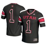 1 Utah Utes GameDay Greats Football Jersey - Black, Limited Replica Fan Edition