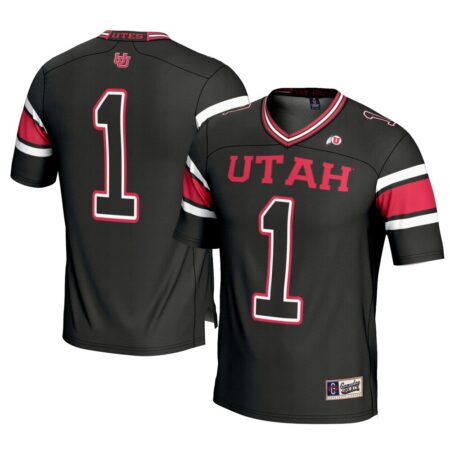 1 Utah Utes GameDay Greats Football Jersey – Black, Limited Replica Fan Edition