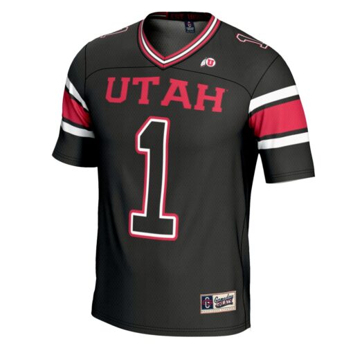 1 Utah Utes GameDay Greats Football Jersey – Black, Limited Replica Fan Edition