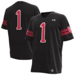 1 Utah Utes Under Armour Replica Football Jersey - Black, Limited Replica Fan Edition