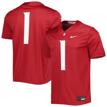 1 Washington State Cougars Nike Untouchable Football Jersey – Crimson, Limited Replica Fan Edition