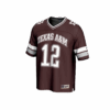 12 Texas A&M Aggies GameDay Greats Lightweight Collegiate Football Fashion Jersey - Maroon, Limited Replica Fan Edition