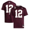 12 Texas A&M Aggies Premier Strategy Jersey - Maroon, Limited Replica Fan Edition