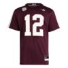 12 Texas A&M Aggies Premier Strategy Jersey - Maroon, Limited Replica Fan Edition