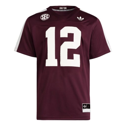 12 Texas A&M Aggies Premier Strategy Jersey – Maroon, Limited Replica Fan Edition