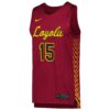 15 Loyola Chicago Ramblers Nike Replica Basketball Jersey - Maroon, Limited Replica Fan Edition