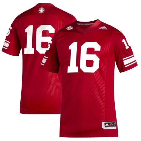 16 Louisville Cardinals Premier Strategy Football Jersey – Red, Limited Replica Fan Edition