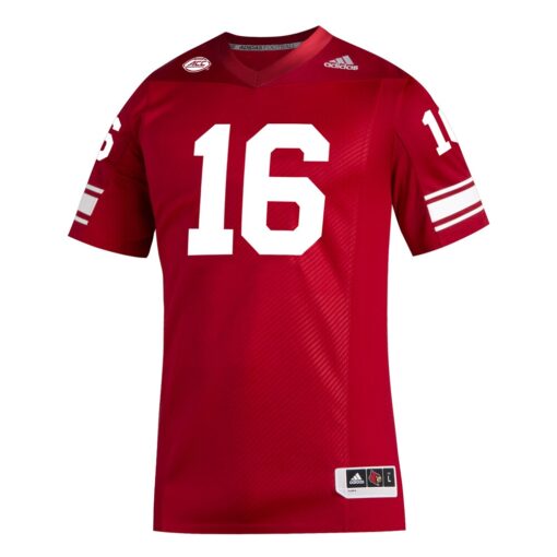 16 Louisville Cardinals Premier Strategy Football Jersey – Red, Limited Replica Fan Edition