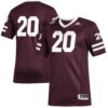 20 Mississippi State Bulldogs Premier Strategy Football Jersey - Maroon, Limited Replica Fan Edition