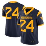 24 West Virginia Mountaineers Nike Game Jersey - Navy, Limited Replica Fan Edition