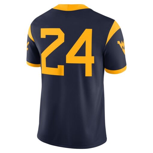 24 West Virginia Mountaineers Nike Game Jersey – Navy, Limited Replica Fan Edition