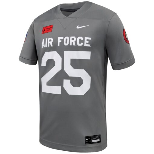 25 Air Force Falcons Nike APLS Fighting Falcon Collection Football Game Jersey – Gray, Limited Replica Fan Edition