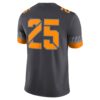 25 Tennessee Volunteers Nike Game Jersey - Anthracite, Limited Replica Fan Edition