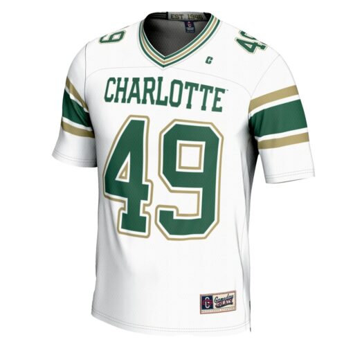 49 Charlotte 49ers GameDay Greats Football Jersey – White, Limited Replica Fan Edition