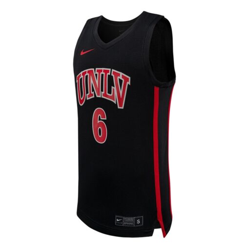 6 UNLV Rebels Nike Replica Basketball Jersey – Black, Limited Replica Fan Edition