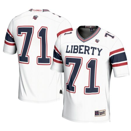 71 Liberty Flames GameDay Greats Football Jersey – White, Limited Replica Fan Edition
