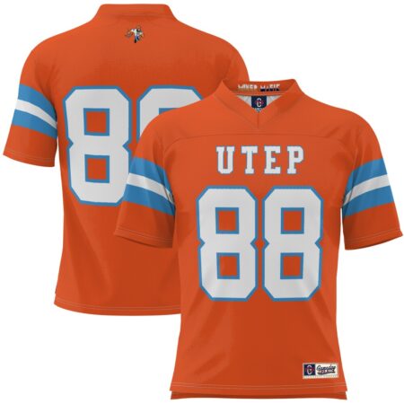 88 UTEP Miners GameDay Greats Throwback Football Jersey – Orange, Limited Replica Fan Edition