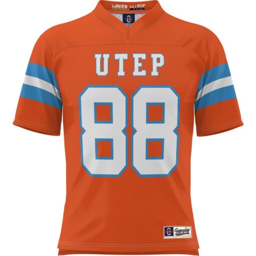 88 UTEP Miners GameDay Greats Throwback Football Jersey – Orange, Limited Replica Fan Edition