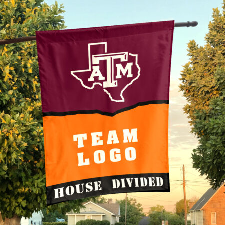 Aggies vs Custom Team House Divided Flag, College Custom Flag Aggies vs Custom Team House Divided Flag, College Custom Flag