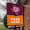 Aggies vs Custom Team House Divided Flag, College Custom Flag 1 Aggies vs Custom Team House Divided Flag, College Custom Flag