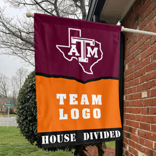Aggies vs Custom Team House Divided Flag, College Custom Flag Aggies vs Custom Team House Divided Flag, College Custom Flag
