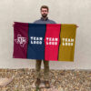Aggies vs Custom Team House Divided Flag, Custom College Flag 2 Aggies vs Custom Team House Divided Flag, Custom College Flag