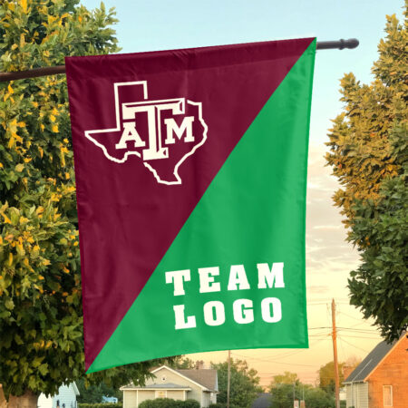 Aggies vs Custom Team House Divided Flag, Custom Game Day Flag Aggies vs Custom Team House Divided Flag, Custom Game Day Flag