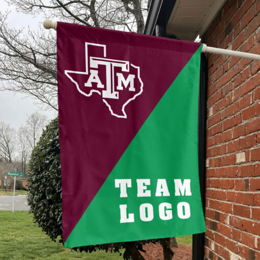 Aggies vs Custom Team House Divided Flag, Custom Game Day Flag Aggies vs Custom Team House Divided Flag, Custom Game Day Flag