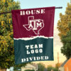 Aggies vs Custom Team House Divided Flag, Custom House Flag