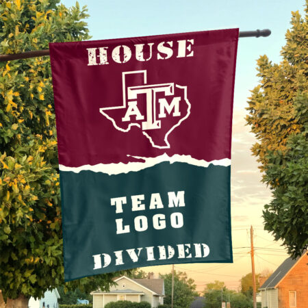 Aggies vs Custom Team House Divided Flag, Custom House Flag Aggies vs Custom Team House Divided Flag, Custom House Flag