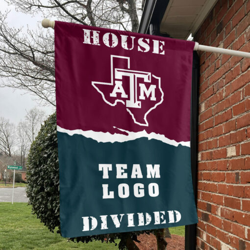 Aggies vs Custom Team House Divided Flag, Custom House Flag Aggies vs Custom Team House Divided Flag, Custom House Flag