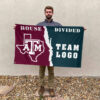 Aggies vs Custom Team House Divided Flag, Custom House Flag 2 Aggies vs Custom Team House Divided Flag, Custom House Flag