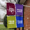 Aggies vs Custom Team House Divided Flag, Custom NCAA Flag 1 Aggies vs Custom Team House Divided Flag, Custom NCAA Flag