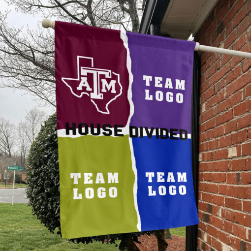 Aggies vs Custom Team House Divided Flag, Custom NCAA Flag Aggies vs Custom Team House Divided Flag, Custom NCAA Flag