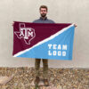 Aggies vs Custom Team House Divided Flag, Custom Rival Flag 2 Aggies vs Custom Team House Divided Flag, Custom Rival Flag