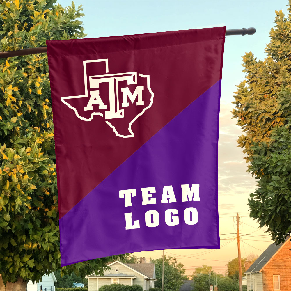 Aggies vs Custom Team House Divided Flag, Custom Spirit Flag Aggies vs Custom Team House Divided Flag, Custom Spirit Flag