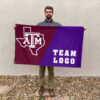 Aggies vs Custom Team House Divided Flag, Custom Spirit Flag 2 Aggies vs Custom Team House Divided Flag, Custom Spirit Flag