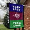 Aggies vs Custom Team House Divided Flag, Custom Split Flag 1 Aggies vs Custom Team House Divided Flag, Custom Split Flag
