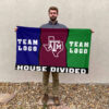 Aggies vs Custom Team House Divided Flag, Custom Split Flag 2 Aggies vs Custom Team House Divided Flag, Custom Split Flag