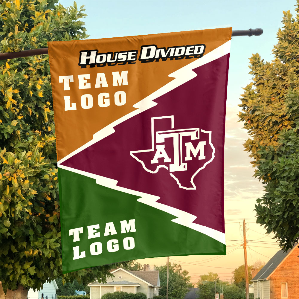 Aggies vs Custom Team House Divided Flag, Custom Team Flag Aggies vs Custom Team House Divided Flag, Custom Team Flag