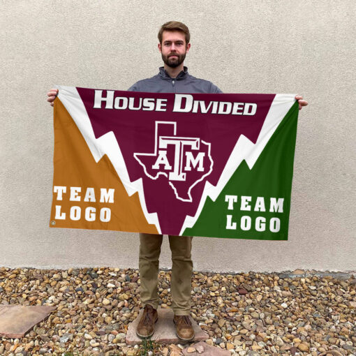 Aggies vs Custom Team House Divided Flag, Custom Team Flag Aggies vs Custom Team House Divided Flag, Custom Team Flag