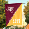 Aggies vs Custom Team House Divided Flag, Custom Two Team Flag