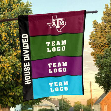 Aggies vs Custom Team House Divided Flag, NCAA College Flag Aggies vs Custom Team House Divided Flag, NCAA College Flag