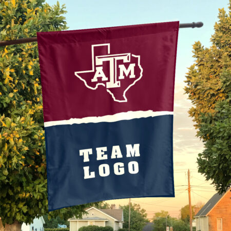 Aggies vs Custom Team House Divided Flag, NCAA College Rivalry Flag Aggies vs Custom Team House Divided Flag, NCAA College Rivalry Flag
